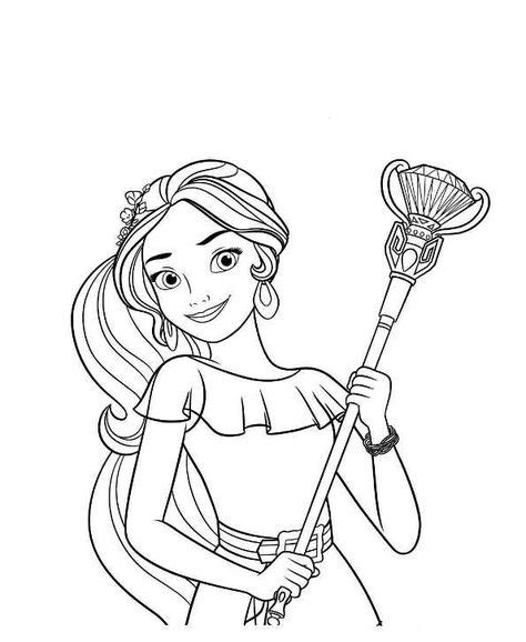 coloring page elena  avalor princess coloring pages disney