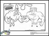 Coloring Pages Spongebob Patrick Gary Fighting Sheets Popular Library Clipart Bob Template sketch template
