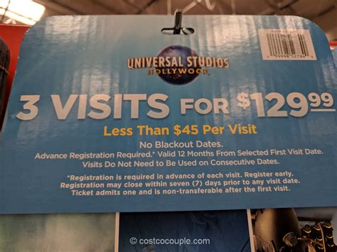 universal studios hollywood  visit ticket