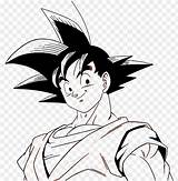 Goku Lineart Toppng Pinclipart sketch template