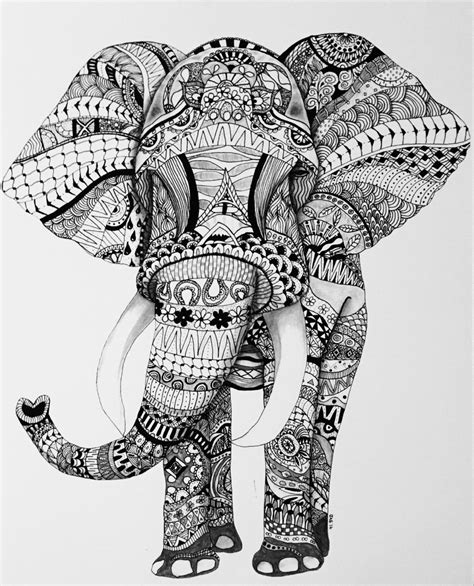 zentangle elephant original