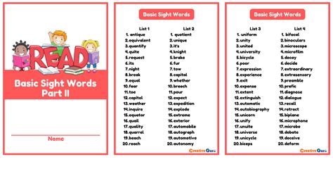 dolch basic sight words booklet part   ii  remedial reading