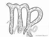 Virgo Coloring Pages Zodiac Printable Signs Adult Print Dream Gemini Color Doodle Alley Tattoo Dreamcatcher Catcher Getcolorings Drawings Name Drawing sketch template