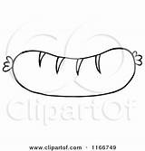 Sausage Coloring Clipart Royalty Outlined Grilled Cartoon Toon Hit Vector Designlooter Illustrations 49kb 470px sketch template