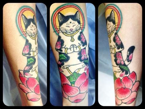 april 2014 totm by horitomo japanese and asian tattoos last sparrow tattoo tattoos cat