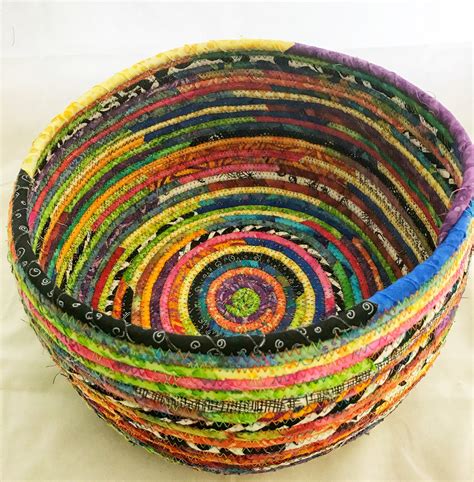 extra large multi colored fabric basket