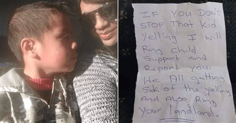 Mother Upset To Find Angry Note From Neighbor Complaining