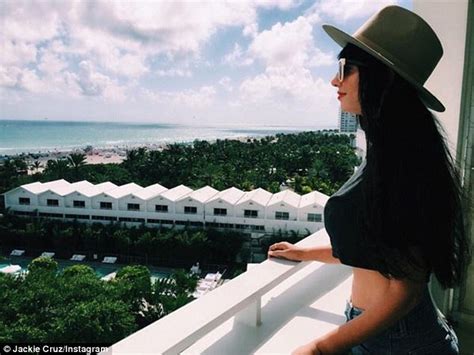 Jackie Cruz Puts On A Cheeky Display In Butt Baring Thong In Miami