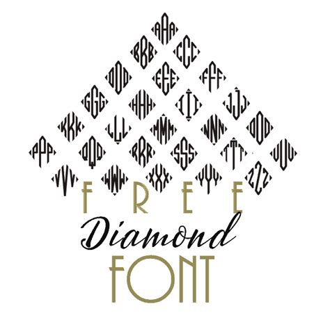 diamond monogram font customize