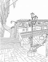 Coloring Venice Book Adults Pages Italy Adult Perspective Colouring City Architecture Drawing Issuu Printable Color sketch template