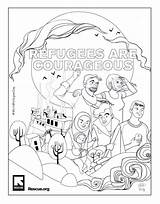 Refugees Courageous sketch template