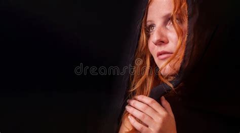 Close Up Portrait Of A Seductive Sensual Young Redhead A Beautiful