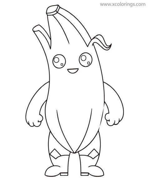 peely banana  fortnite coloring pages boy coloring fall coloring