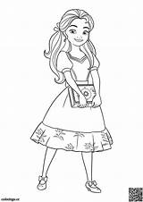 Princesa Avalor Coloring Colorings Consent Izabel sketch template