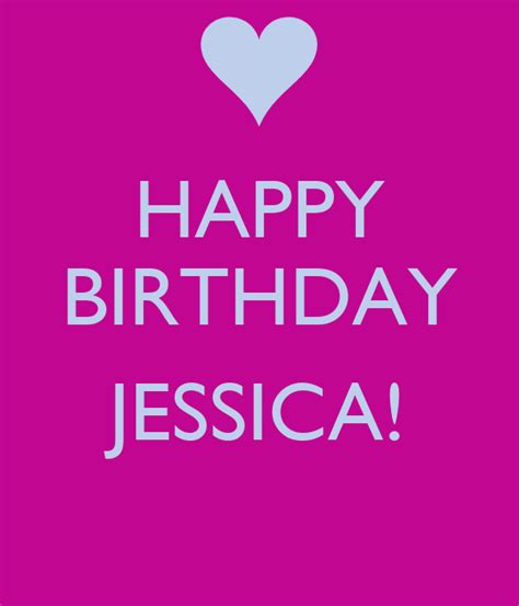happy birthday jessica poster    calm  matic