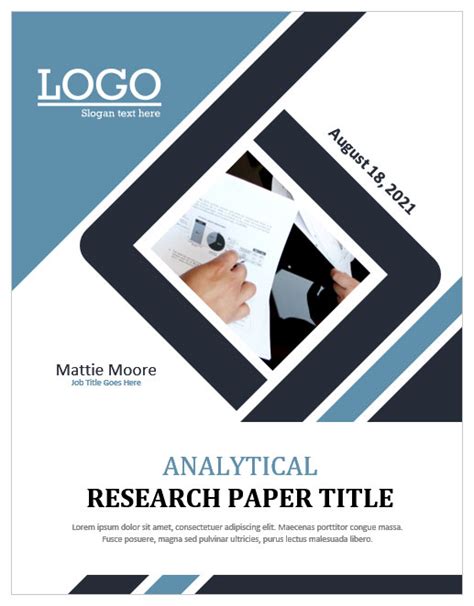 cover page templates  research papers  ms word