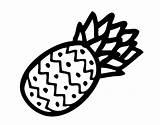 Tropical Coloringcrew Pineapple Food Coloring sketch template
