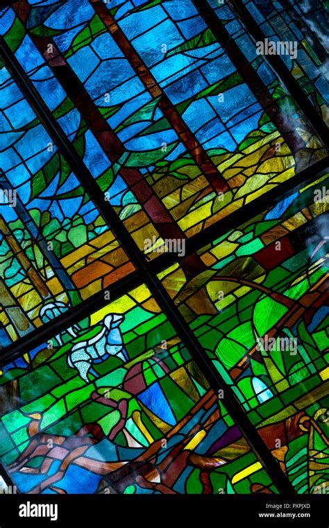 Cathedral A Large Hanging Stained Glass Sculpture By Kevin Atherton