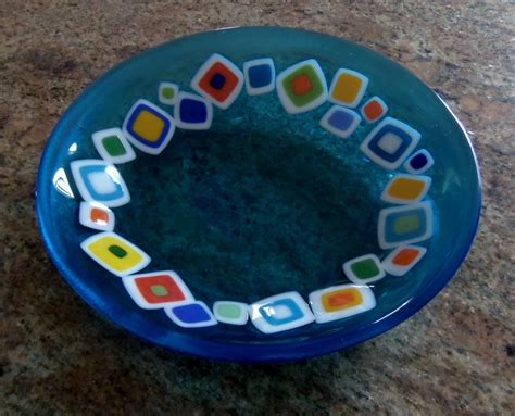 Fused Glass Bowl Glass Art Fused Glass Plates