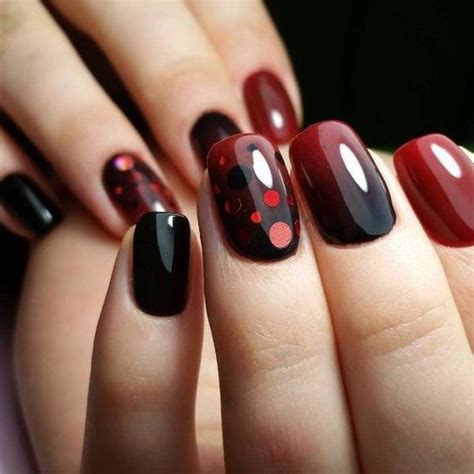 60 Gorgeous Short Nails Design With Dark Color For Fall And Winter