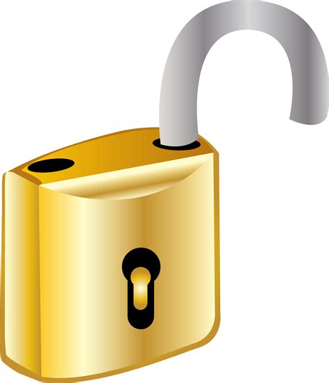 padlock clipart door lock open padlock png transparent full size