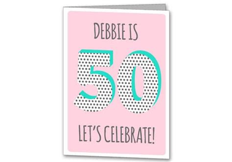 Personalised 50th Birthday Card Age 50 Female