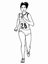 Atletismo Correndo Maratona Corriendo Coureuse Kleurplaat Athletics Corredora Maraton Salto sketch template