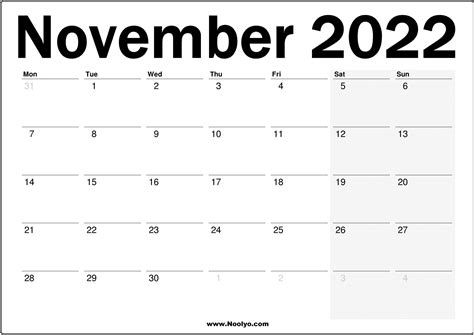 november   printable calendar printable calendar