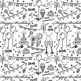 Birthday Paper Printable Coloring Doodle Geschenkpapier Happy Pattern Printables Digital Stickers Freebie Ausdruckbares Wrapping Scrapbook Gift Planner Sketch Drawing Meinlilapark sketch template