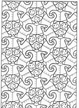 Escher Tessellation Cornelis Maurits Coloriage Pavages Colorir Pokemon Locket Visitar sketch template