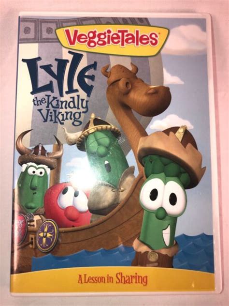 veggie tales lyle  kindly viking  lesson  sharing dvd  pristine euc ebay