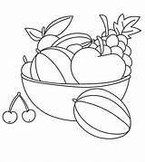 Coloring Pages Cherry Cherries Fruits Vegetables Fruit Basket Momjunction Ones Little Articles sketch template