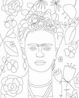 Frida Kahlo Procreate sketch template