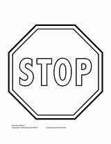 Stop Sign Coloring Clipart Signs Printable Template Clip Traffic Templates Preschool Road School Pages Tools Light Color Safety Activities Cliparts sketch template