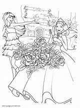 Coloring Barbie Pages Printable Fashion Girls Print Princess sketch template