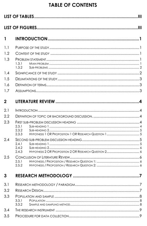 research proposal sample   document template