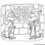 Silas Prison Jail Acts السجن Pablo Testament تلوين بولس Histoire sketch template