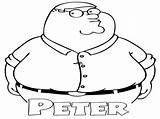 Peter Griffin Coloring Pages Color Getcolorings Getdrawings Printable sketch template
