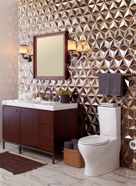 hottest decor trend  metallic tile decor ideas digsdigs