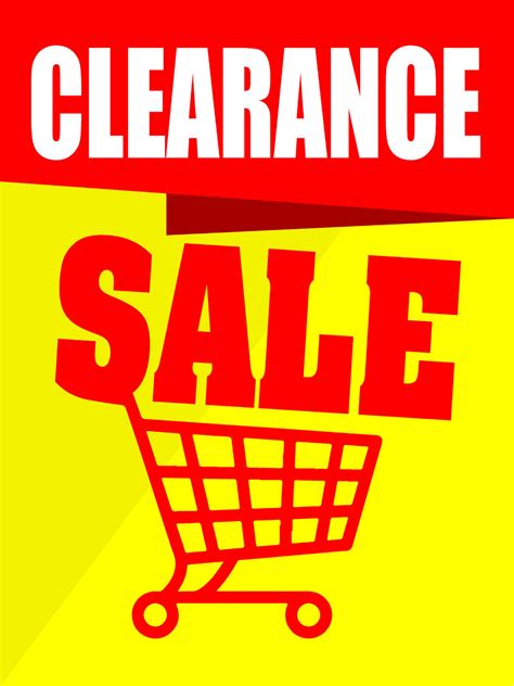 clearance sale business retail display sign    full color