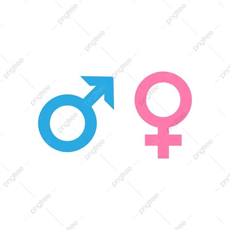 Gambar Ikon Simbol Pria Dan Wanita Dengan Warna Biru Dan Pink Eps