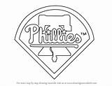 Phillies Logo Philadelphia Draw Drawing Step Mlb Drawingtutorials101 Tutorials Sports sketch template
