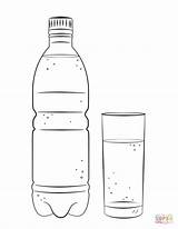 Water Coloring Bottle Glass Colouring Drinks Pages Clipart Printable Template Hot Cliparts sketch template