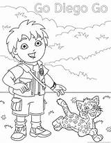 Go Diego Cartoon Coloring Pages sketch template