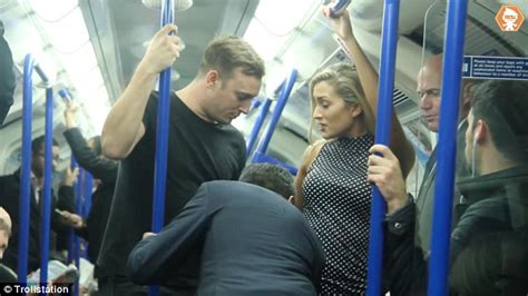 video shows men rushing to woman s aid in fake sex assault on london tube train daily mail online