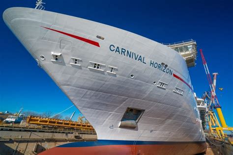 carnival horizon  cruise ship launching   announces trips