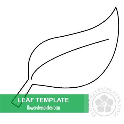 printable green leaf template flowers templates