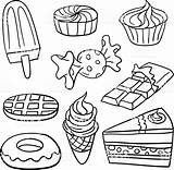 Drawing Food Sweet Line Coloring Drawings Sketch Clipart Pages Illustration Para Colorear Alimentos Collection Con Dibujo Istockphoto Stock French Visit sketch template