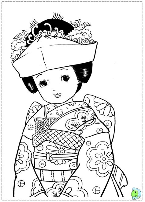 japanese coloring book page sketch coloring page