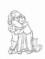 Hugging Siblings Lds Apryl Stott Mantenere Posso sketch template